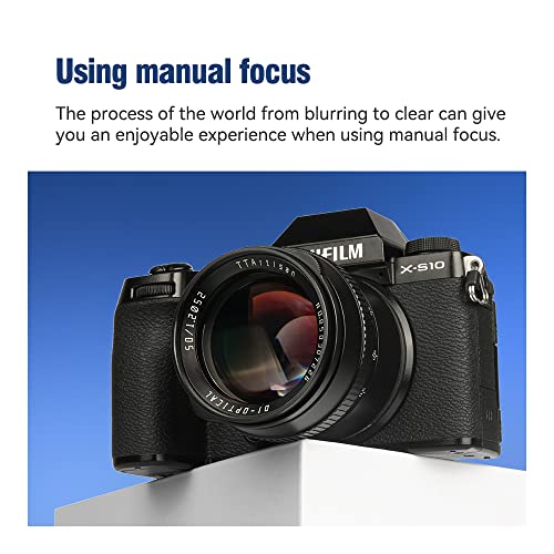 Ttartisan 50Mm F1.2 Aps C Manual Focus Large Aperture Fixed Focus Lens Black For Panasonic/Olympus M4/3 Micro 4/3 Micro Four Third Mft Mount Gf7 Gf8 Gf9 Gh1 Gh2 Gm1 Gm5 Etc.